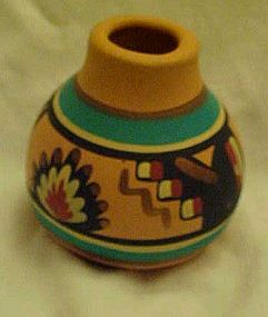 Miniatue Navajo Indian pottery vase