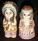 Adorable Indian Chief  and wife salt and pepper shakers