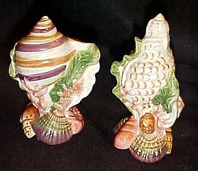 Fitz and Floyd Classic Oceana shell salt pepper shakers