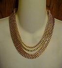 Great Monet designer chunky link 5 strand bib necklace