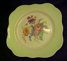 Colclough China square salad plate pattern 4783 green