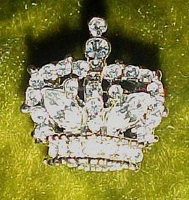 Sparkling Rhinestone crystals crown pin