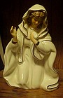 Large white porcelain with gold Mary Nativity figurine