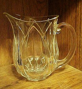 France clear glass petal pattern beverage pitcher