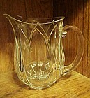 France clear glass petal pattern beverage pitcher