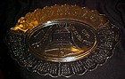 Large Liberty Bell Bicentennial glass platter A.H.R.C.