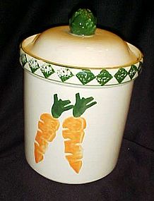 Treasure Craft Garden Patch cookie jar  sponged carrots