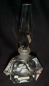 Vintage Hand Cut crystal perfume botle West Germany