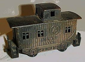 Collectible metal LS & S train caboose pncil sharpener