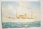 Vintage Clipper Line post card Onboard Stella Polaris