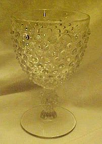 Duncan and Miller crystal hobnail water goblet