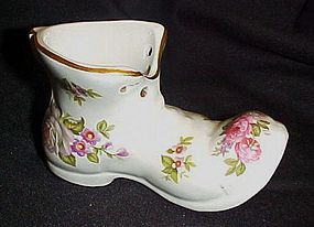 Old Foley Harmony Rose porcelain shoe figurine
