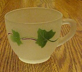 Federal satin punch cup with hand painted ivy pattern