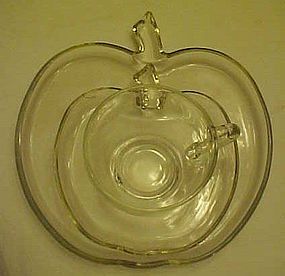 Hazel Atlas Orchard Apple plate with  cup and saucer