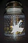 Anchor Hocking farm country geese glass  cannister 7"