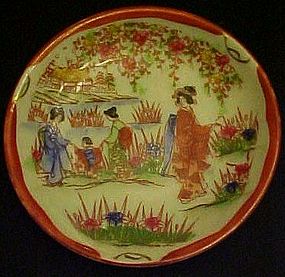 Vintage Nippon Geisha ware boys processional saucer