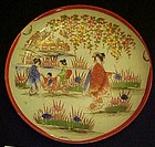 Old Nippon Geisha ware Boys processional 5" plate