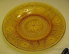 Tiara amber sandwich glass 10" dinner plate by Indiana