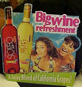 Soleo California wine tin advertising sign 1998