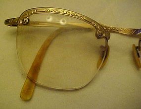 Vintage 12K gold filled semi eye glasses frames