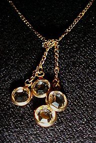 Avon matching crystal dangle necklace and post earrings