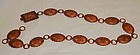 Vintage copper  small size concho belt or hat band 26"