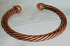 Vintage solid copper twist bracelet
