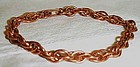 Vintage double link solid copper bracelet