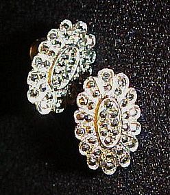 Lovely vintage screw back marcasite earrings