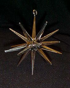 Vintage Sputnik atomic  star plastic ornament  1960's
