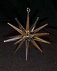 Vintage Sputnik atomic  star plastic ornament  1960's