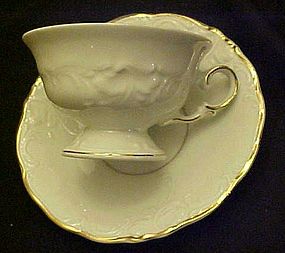 Golden Elegance Poland footed cup and saucer