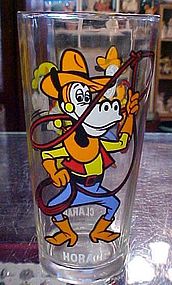 Pepsi Happy Birthday Mickey Horsey  and Clarabel glass