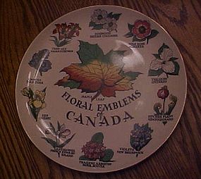 Royal Winton Canada Floral emblems Souvenir Plate