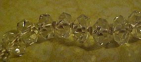 Cut faceted crystal beaded bracelet