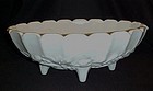 Indiana  Glass Garland oval milk glass footed bowl