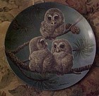 Knowles  Whoo's There Barred owls 8th plate