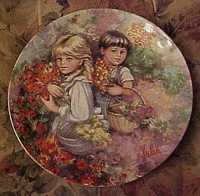 Mary Vickers Wedgewood plate Our Garden