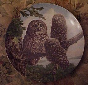Knowles perfect Perch Barred owls 7th plate
