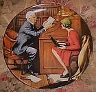 norman rockwell The Professor Heritage series plate
