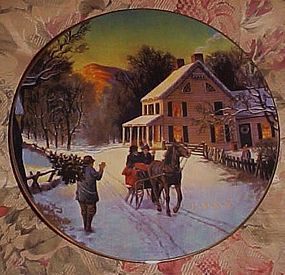 Avon Christmas 1988 Plate Home for the Holidays