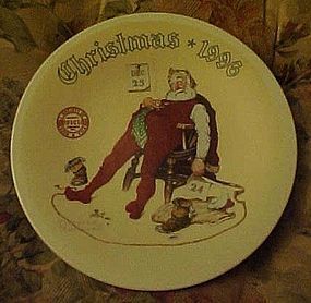 Norman Rockwell And To All A Good night plate 1996