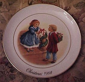 Avon 1984 Christmas plate, Celebrate joy of giving