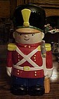 Toy soldier ceramic cookie jar