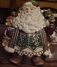 Fitz Floyd Jolly ole Saint Nick Cookie jar AWESOME