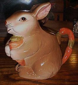 Bunny Rabbit ceramic milk or juice pitcher