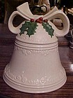 Vintage ceramic Christmas bell cookie jar