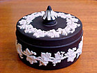 Wedgewood black Jasperware trinket box