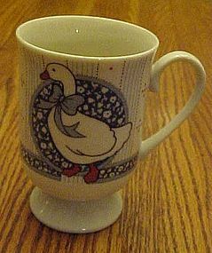 B D Ribbon Geese irish coffee mug blue goose