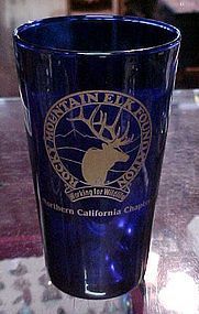 Rocky Mountain Elk Foundation cobalt blue tumbler